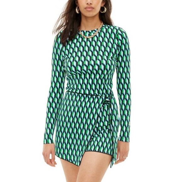 Diane Von Furstenberg Pants - 2PC SET Diane Von Furstenberg DVF for Target Arrow Geo Green Mini Skort & Top XS